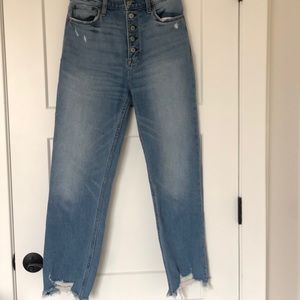 Abercrombie ultra high rise ankle straight jeans size 27L